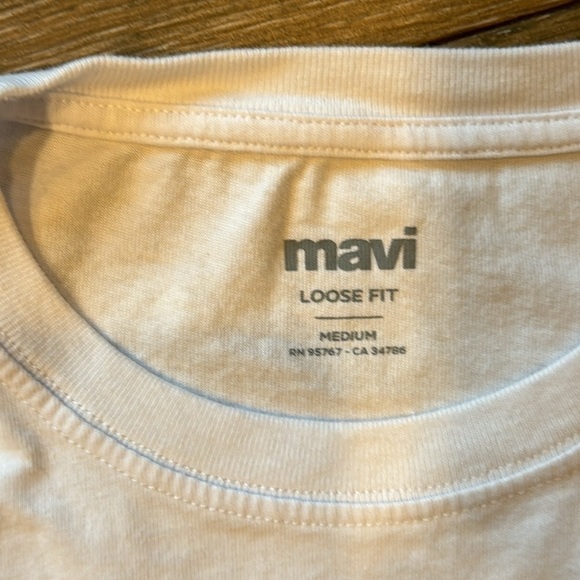 Mavi mens loose fit white crewneck T size medium - Picture 3 of 10